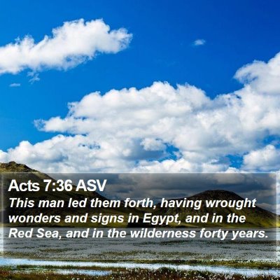 Acts 7:36 ASV Bible Verse Image