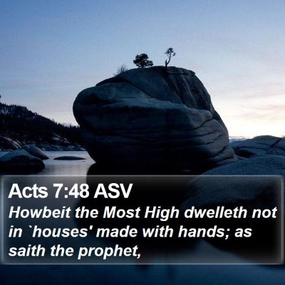 Acts 7:48 ASV Bible Verse Image