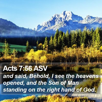 Acts 7:56 ASV Bible Verse Image