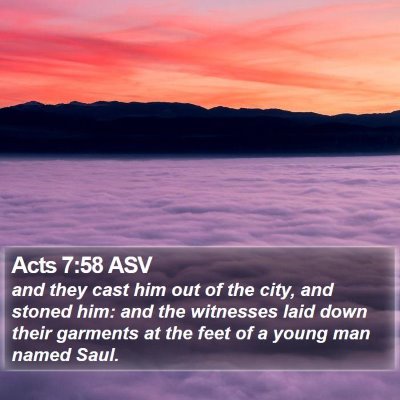 Acts 7:58 ASV Bible Verse Image