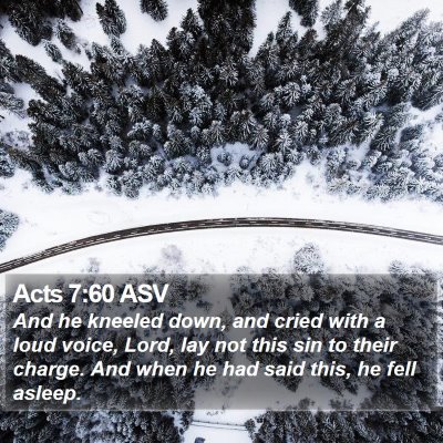 Acts 7:60 ASV Bible Verse Image
