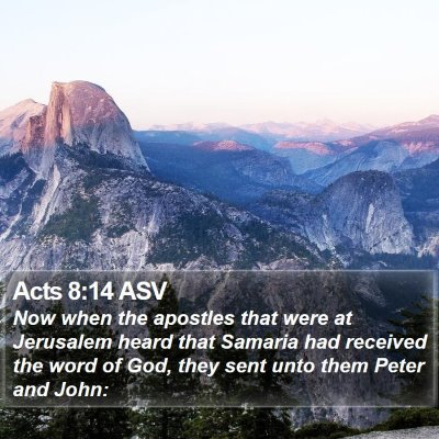 Acts 8:14 ASV Bible Verse Image