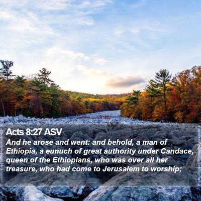 Acts 8:27 ASV Bible Verse Image