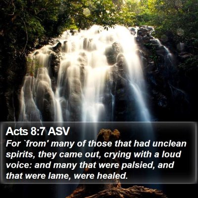 Acts 8:7 ASV Bible Verse Image