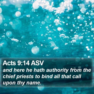 Acts 9:14 ASV Bible Verse Image