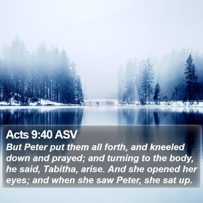 Acts 9:40 ASV Bible Verse Image