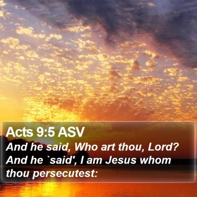 Acts 9:5 ASV Bible Verse Image