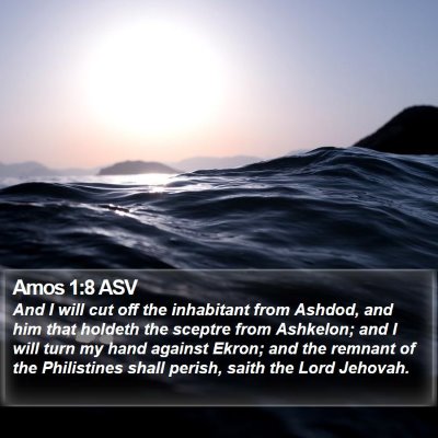 Amos 1:8 ASV Bible Verse Image