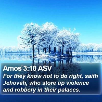 Amos 3:10 ASV Bible Verse Image