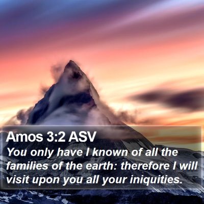 Amos 3:2 ASV Bible Verse Image