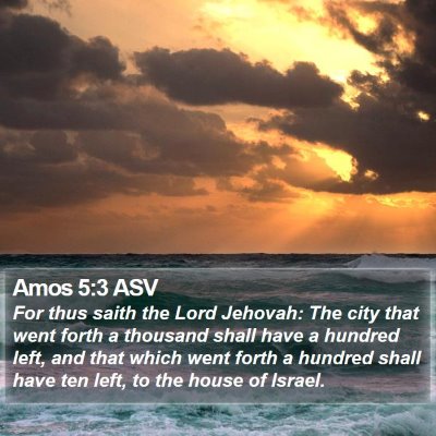 Amos 5:3 ASV Bible Verse Image