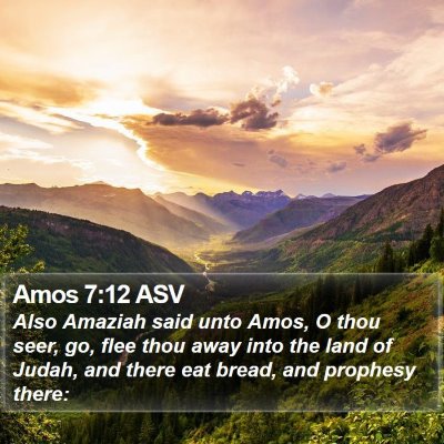 Amos 7:12 ASV Bible Verse Image