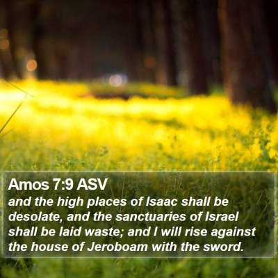 Amos 7:9 ASV Bible Verse Image