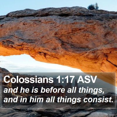 Colossians 1:17 ASV Bible Verse Image