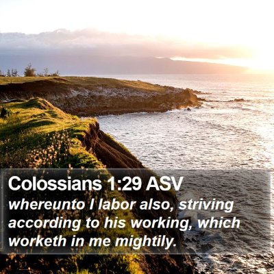 Colossians 1:29 ASV Bible Verse Image