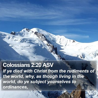 Colossians 2:20 ASV Bible Verse Image