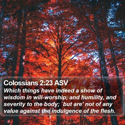 Colossians 2:23 ASV Bible Verse Image