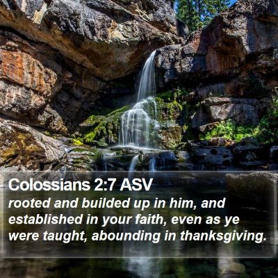 Colossians 2:7 ASV Bible Verse Image