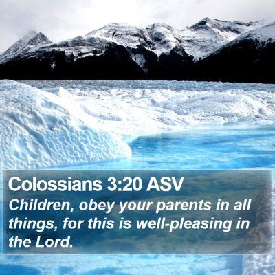 Colossians 3:20 ASV Bible Verse Image