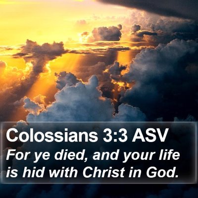 Colossians 3:3 ASV Bible Verse Image