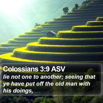 Colossians 3:9 ASV Bible Verse Image