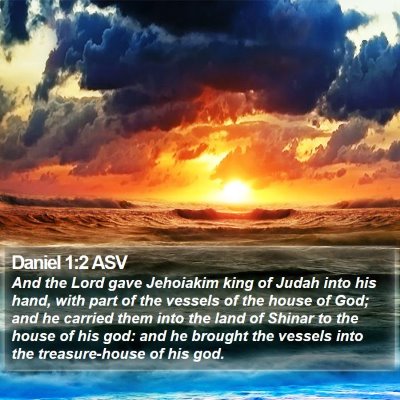 Daniel 1:2 ASV Bible Verse Image
