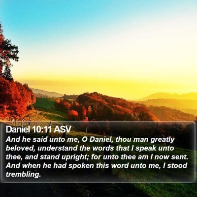Daniel 10:11 ASV Bible Verse Image