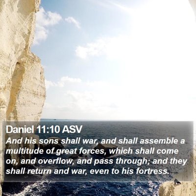 Daniel 11:10 ASV Bible Verse Image