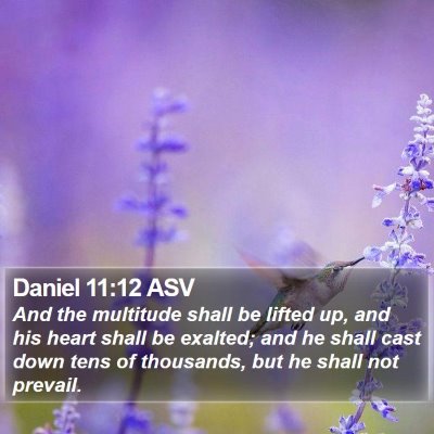 Daniel 11:12 ASV Bible Verse Image