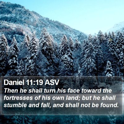 Daniel 11:19 ASV Bible Verse Image