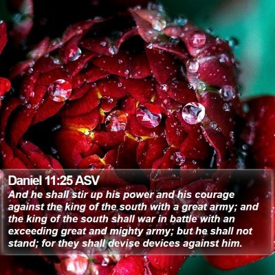 Daniel 11:25 ASV Bible Verse Image