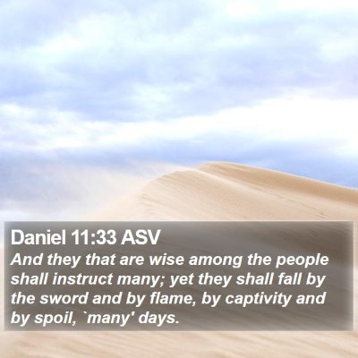 Daniel 11:33 ASV Bible Verse Image