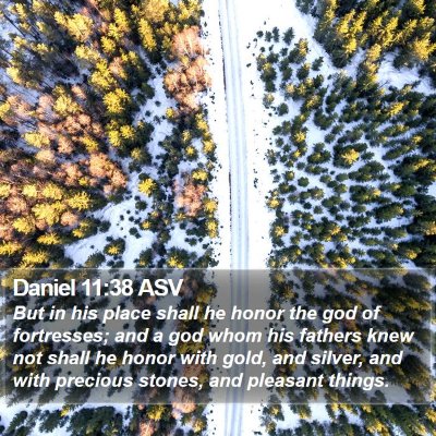 Daniel 11:38 ASV Bible Verse Image