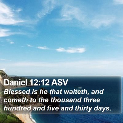 Daniel 12:12 ASV Bible Verse Image