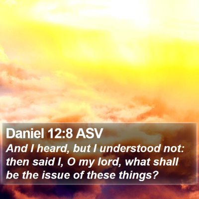 Daniel 12:8 ASV Bible Verse Image