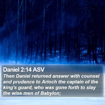Daniel 2:14 ASV Bible Verse Image