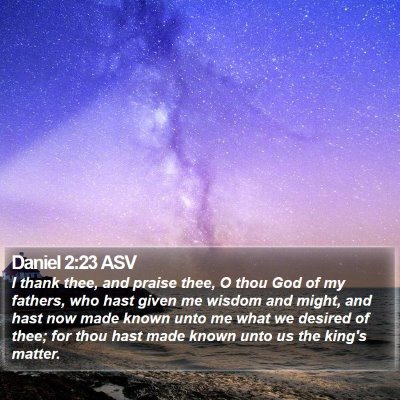 Daniel 2:23 ASV Bible Verse Image