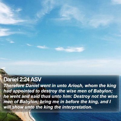 Daniel 2:24 ASV Bible Verse Image