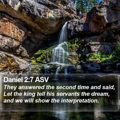 Daniel 2:7 ASV Bible Verse Image