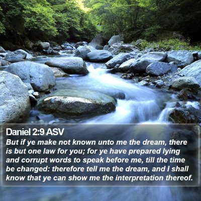 Daniel 2:9 ASV Bible Verse Image