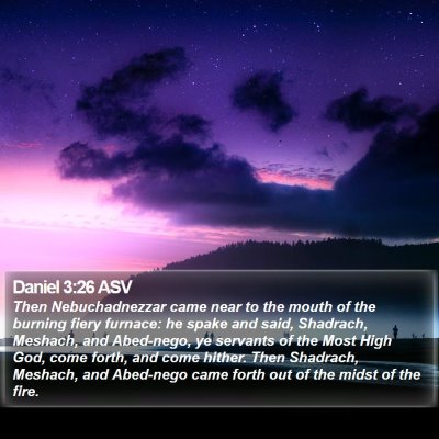 Daniel 3:26 ASV Bible Verse Image
