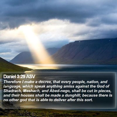 Daniel 3:29 ASV Bible Verse Image