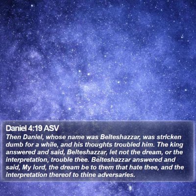 Daniel 4:19 ASV Bible Verse Image