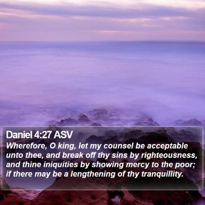 Daniel 4:27 ASV Bible Verse Image