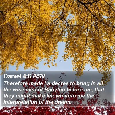 Daniel 4:6 ASV Bible Verse Image