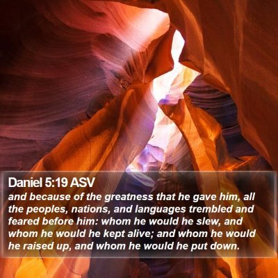 Daniel 5:19 ASV Bible Verse Image