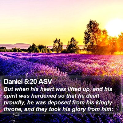 Daniel 5:20 ASV Bible Verse Image