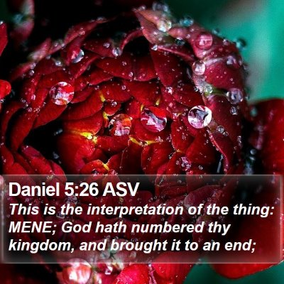 Daniel 5:26 ASV Bible Verse Image