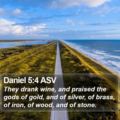 Daniel 5:4 ASV Bible Verse Image