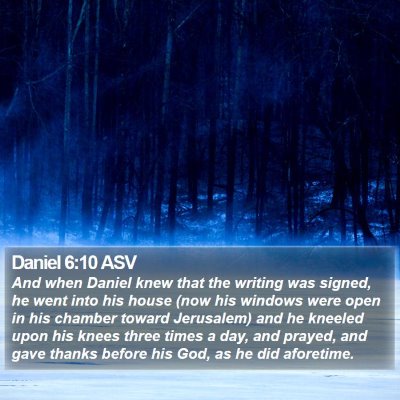 Daniel 6:10 ASV Bible Verse Image